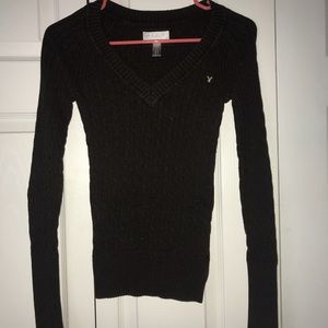 AMERICAN EAGLE Women’s Brown Ribbed Sweater